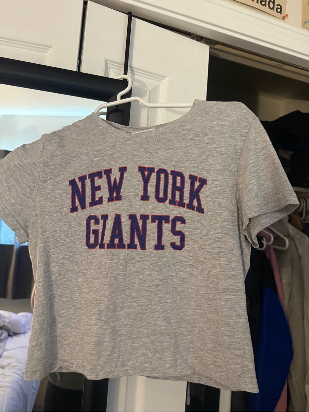 New York Giants Gray Crewneck Tee